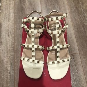 Valentino Rockstud Caged Leather Sandal